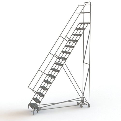 Tri-Arc Manufacturing  KDED115242  All Directional Rolling Ladder, 15 Steps, 24" Step Width, 150" Platform Height, Steel - Each