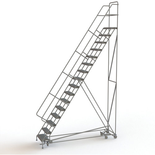 Tri-Arc Manufacturing  KDED116242  All Directional Rolling Ladder, 16 Steps, 24" Step Width, 160" Platform Height, Steel - Each