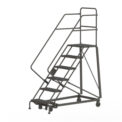 Tri-Arc Manufacturing  KDHS106246  Heavy Duty Safety Slope Ladder, 6 Steps, Perforated, 50? Incline, 60" High - Each
