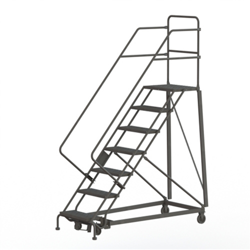 Tri-Arc Manufacturing  KDHS107246  Heavy Duty Safety Slope Ladder, 7 Steps, Perforated, 50? Incline, 70" High - Each