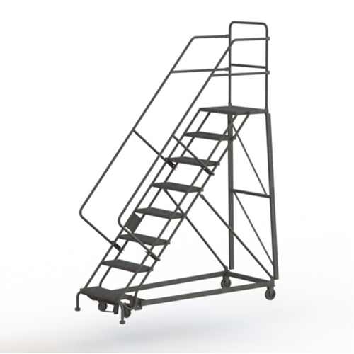 Tri-Arc Manufacturing  KDHS108246  Heavy Duty Safety Slope Ladder, 8 Steps, Perforated, 50? Incline, 80" High - Each