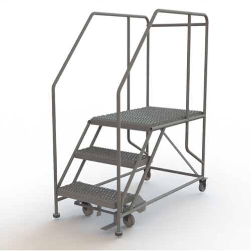 Tri-Arc Manufacturing  WLWP132436SL  Mobile Work Platform, Steel, 3 Steps, 30" H, 35" D, 24" Step, Serrated - Each