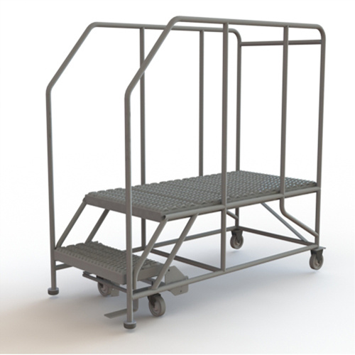 Tri-Arc Manufacturing  WLWP122448SL  Mobile Work Platform, Steel, 2 Steps, 20" H, 47" D, 24" Step, Serrated - Each