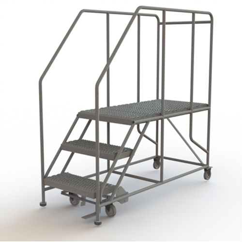 Tri-Arc Manufacturing  WLWP132448SL  Mobile Work Platform, Steel, 3 Steps, 30" H, 47" D, 24" Step, Serrated - Each