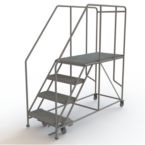 Tri-Arc Manufacturing  WLWP142448SL  Mobile Work Platform, Steel, 4 Steps, 40" H, 47" D, 24" Step, Serrated - Each