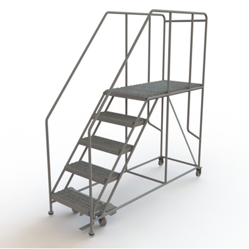 Tri-Arc Manufacturing  WLWP152448SL  Mobile Work Platform, Steel, 5 Steps, 50" H, 47" D, 24" Step, Serrated - Each