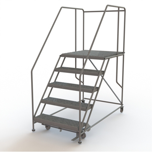 Tri-Arc Manufacturing  WLWP153636SL  Mobile Work Platform, Steel, 5 Steps, 50" H, 36" D, 36" Step, Serrated - Each