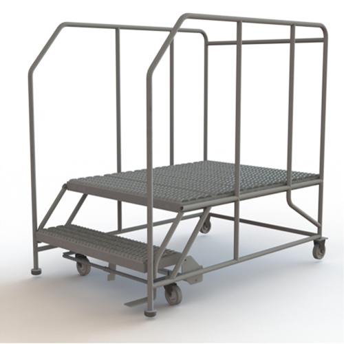 Tri-Arc Manufacturing  WLWP123648SL  Mobile Work Platform, Steel, 2 Steps, 20" H, 48" D, 36" Step, Serrated - Each