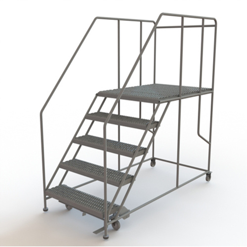Tri-Arc Manufacturing  WLWP153648SL  Mobile Work Platform, Steel, 5 Steps, 50" H, 48" D, 36" Step, Serrated - Each