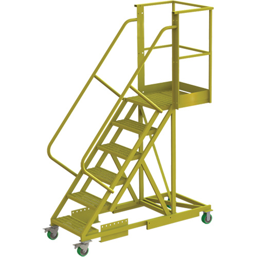 Tri-Arc Manufacturing  UCS500620242  Cantilever Rolling Ladder, Supported, 6 Steps, 20" Platform Depth, 60" Platform Height - Each