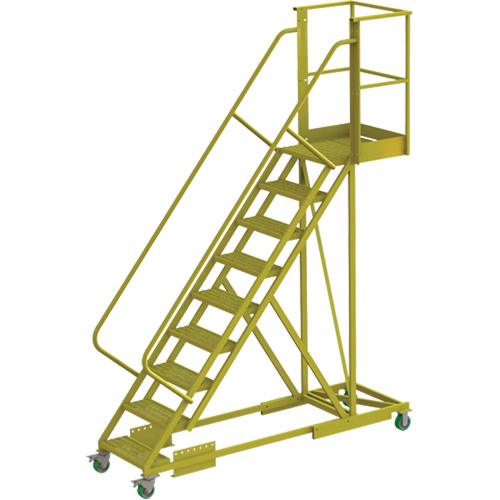Tri-Arc Manufacturing  UCS500920242  Cantilever Rolling Ladder, Supported, 9 Steps, 20" Platform Depth, 90" Platform Height - Each