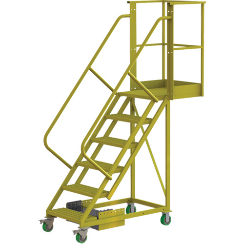 Tri-Arc Manufacturing  UCU500620242  Cantilever Rolling Ladder, Unsupported, 6 Steps, 20" Platform Depth, 60" Platform Height - Each