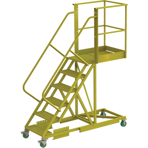 Tri-Arc Manufacturing  UCS500630242  Cantilever Rolling Ladder, Supported, 6 Steps, 30" Platform Depth, 60" Platform Height - Each