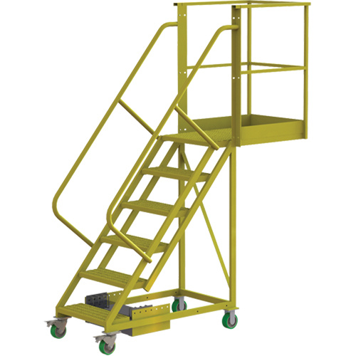Tri-Arc Manufacturing  UCU500630242  Cantilever Rolling Ladder, Unsupported, 6 Steps, 30" Platform Depth, 60" Platform Height - Each