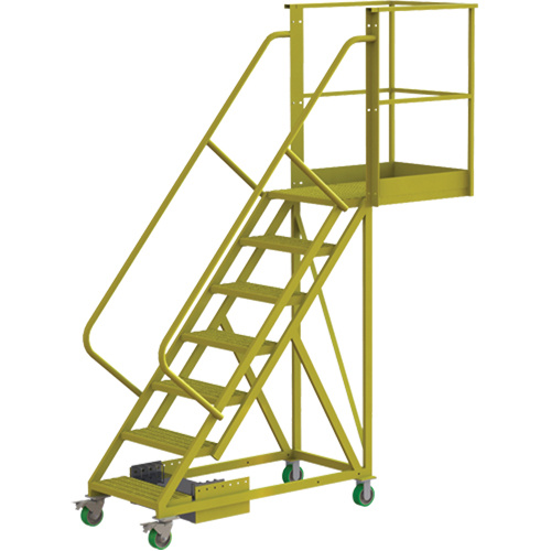 Tri-Arc Manufacturing  UCU500730242  Cantilever Rolling Ladder, Unsupported, 7 Steps, 30" Platform Depth, 70" Platform Height - Each