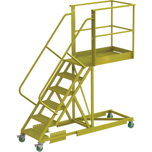 Tri-Arc Manufacturing  UCS500640242  Cantilever Rolling Ladder, Supported, 6 Steps, 40" Platform Depth, 60" Platform Height - Each