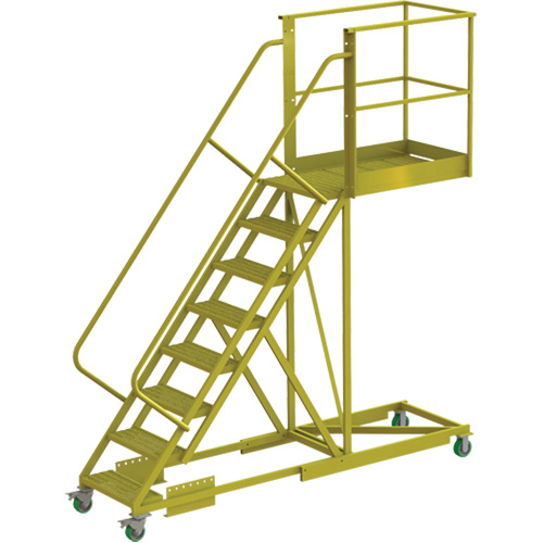 Tri-Arc Manufacturing  UCS500840242  Cantilever Rolling Ladder, Supported, 8 Steps, 40" Platform Depth, 80" Platform Height - Each