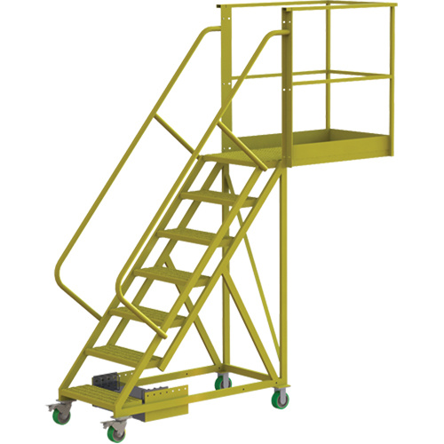 Tri-Arc Manufacturing  UCU500740242  Cantilever Rolling Ladder, Unsupported, 7 Steps, 40" Platform Depth, 70" Platform Height - Each