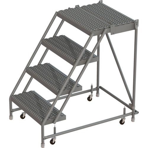 Tri-Arc Manufacturing  KDSR004242-D2  Deep Top Step Rolling Ladder, 4 Steps, 24" Step Width, 40" Platform Height, Steel - Each