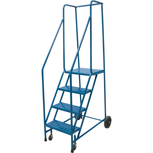 KLETON  Rolling Step Ladder, 4 Steps, 18" Step Width, 37" Platform Height, Steel - Each