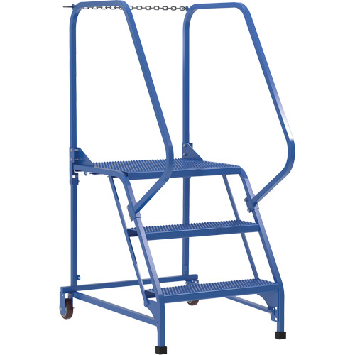 Vestil  LAD-MM-3-P  Maintenance Ladder, 3 Steps, 23-9/16" Step Width, 30" Platform Height, Steel - Each