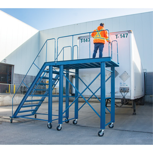 KLETON  Snow Ladder, Steel, 10 Steps, 99" H, 85-1/2" D, 48" Step, Serrated - Each