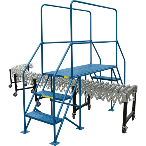 KLETON  Crossover Ladder, 35-1/2" Overall Span, 31-1/2" H x 22" D, 22" Step Width - Each