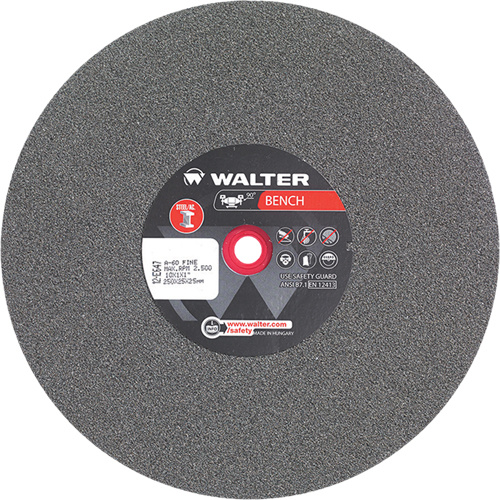 Walter Surface Technologies  12E643  Bench Grinding Wheels, 10" x 1", 1" Arbor, 1 - Each