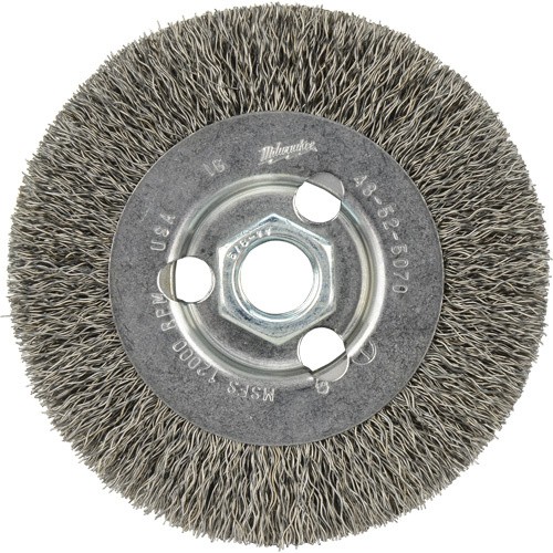 Milwaukee  48-52-5070  Crimped Wire Wheel, 4" Dia., 0.12" Fill, 5/8"-11 Arbor - Each