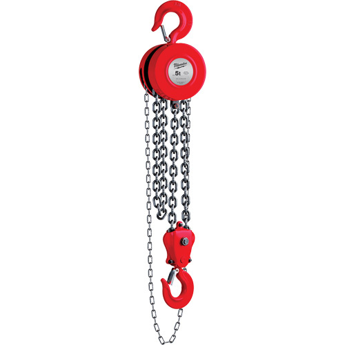 Milwaukee  9780-20  Chain Hoist, 8' Lift, 11023 lbs. (5 tons) Capacity - Each