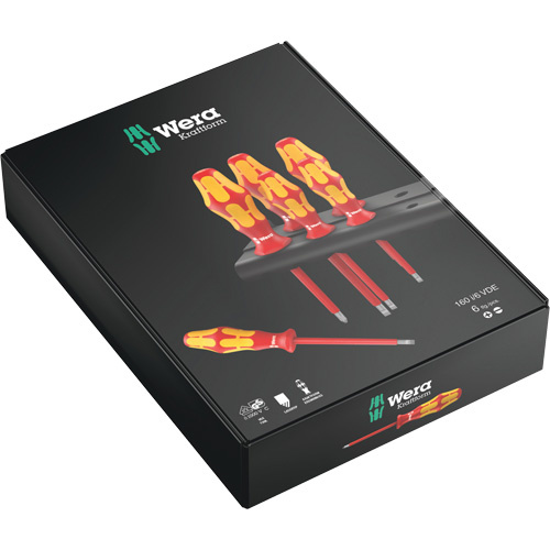 Wera Tools  05006145001  Insulated Screwdriver Set, 1000 V, 6 Pcs - Each