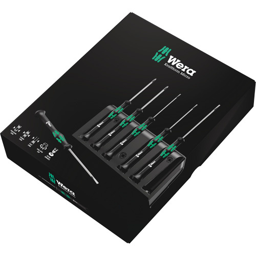 Wera Tools  5118150001  Micro Series Screwdriver Set with Rack, 6 Pcs. - Each