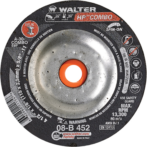 Walter Surface Technologies HP Combo™ Spin-On Combination Wheel  (Each)-Click on options for variations & Details.