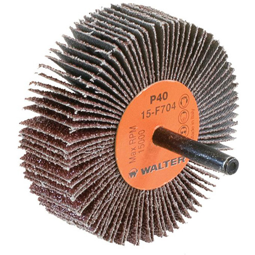 Walter Surface Technologies  15F704  COOLCUT? Flap Wheel, Aluminum Oxide, 40 Grit, 3" x 1" x 1/4" - Each