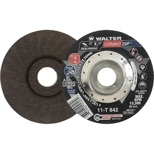 Walter Surface Technologies Right Angle Grinder Reinforced Cut-Off Wheels - Combo Zip™  (Each)-Click on options for variations & Details.
