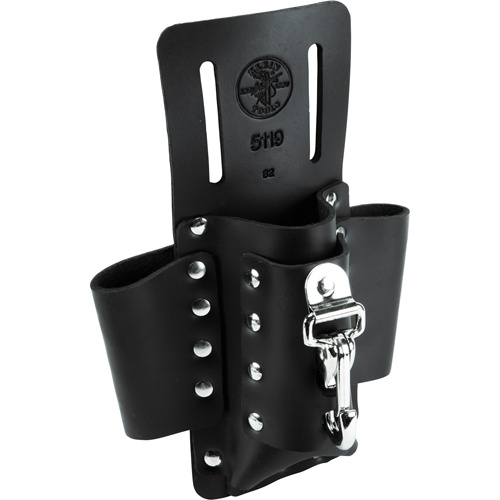Klein Tools 5119 Tool Pouches, Multiple Tool Holder, Leather, 4 Pockets-(Each)