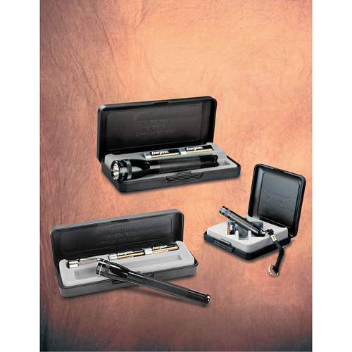 Maglite  M2A01L  Mini<sup>?</sup> Flashlights, Incandescent, 14 Lumens, AA Batteries - Each