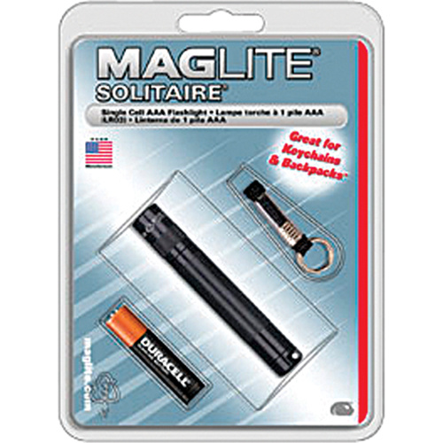 Maglite K3A016 Solitaire Flashlights, Incandescent, 2 Lumens, AAA Batteries-(Each)