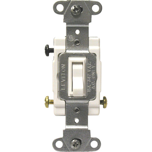 Leviton 18203-CW Back & Side-Wired Quiet Switches with 3-Way Toggle-(Each)