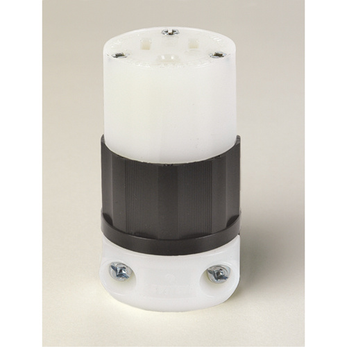 Leviton 5269-C Grounding Straight Blade Connector, 5-15R, Nylon-(Each)