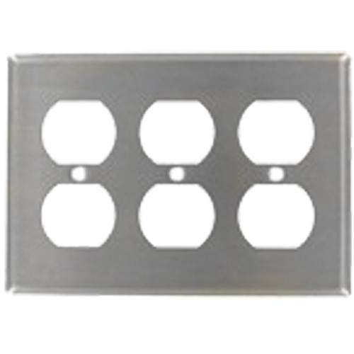 Leviton  84030-40  Triple Duplex Wallplate - Each