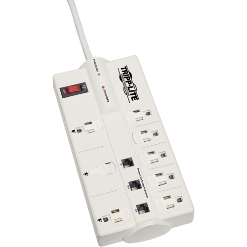 Tripp Lite  TLP808TEL  Protect-It Surge Suppressors, 8 Outlets, 2160, 1800 W, 8' Cord - Each