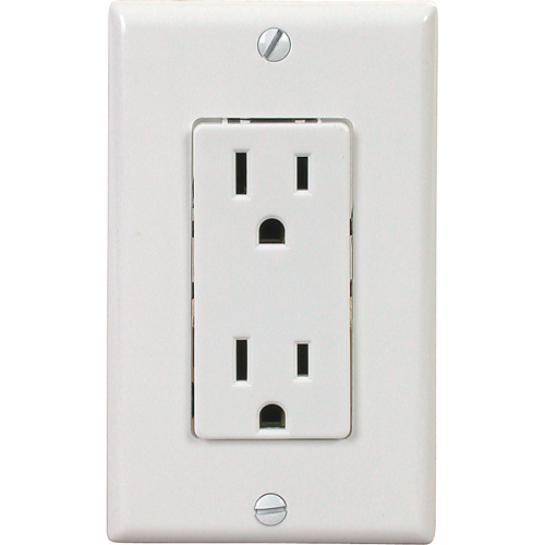 Leviton 5325-W Decora Side-Wired & Quickwire Duplex Receptacle-(Each)