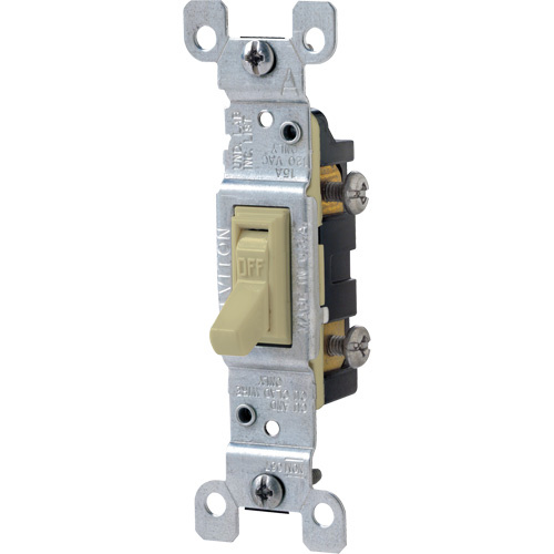 Leviton 1451-I Quickwire & Side-Wired Framed Toggle with Single-Pole Toggle-(Each)