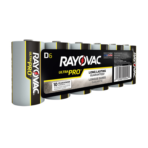 Rayovac  ALD-6  Ultra PRO? Industrial Batteries, D, 1.5 V - Pack of 6