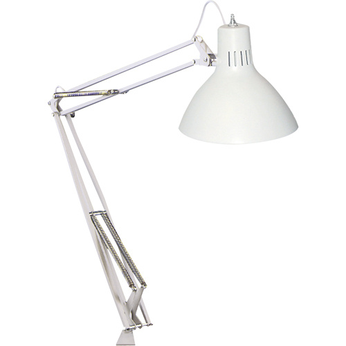 Luxo LS1AWT Classic Task Light, 60 W, Incandescent, 45" Neck, White - Each
