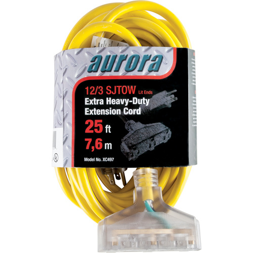 Aurora Tools Vinyl Extension Cord with Light Indicator  (Each)-Click on options for variations & Details.
