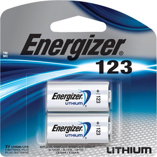 Energizer  EL123APB2  Lithium Batteries, 123, 3 V - Pack of 2