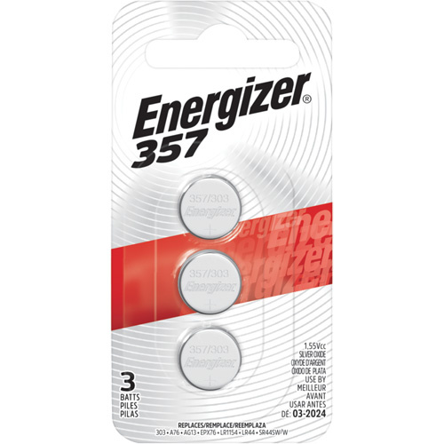 Energizer  357BPZ-3N  357/303 Batteries, 1.5 V - Pack of 3
