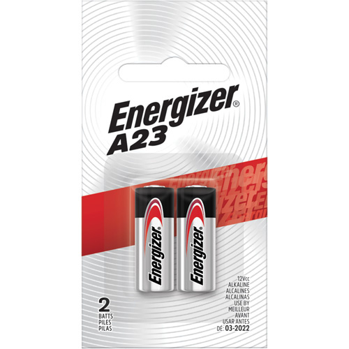Energizer  A23BPZ-2  Miniature Alkaline Battery, A23, 12 V - Pack of 2